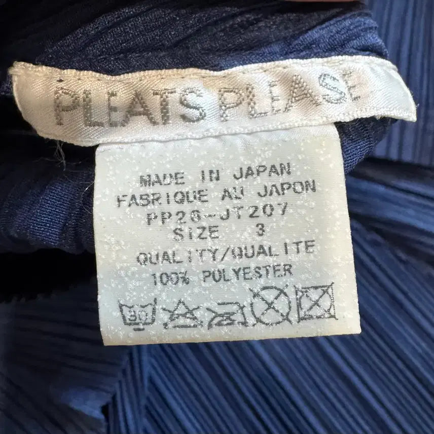 [BUNJANG] Pleats Please Issey Miyake Pleated Dress Navy Size 3 / pleats please 플리츠플리즈 카라 원피스 롱블라우스