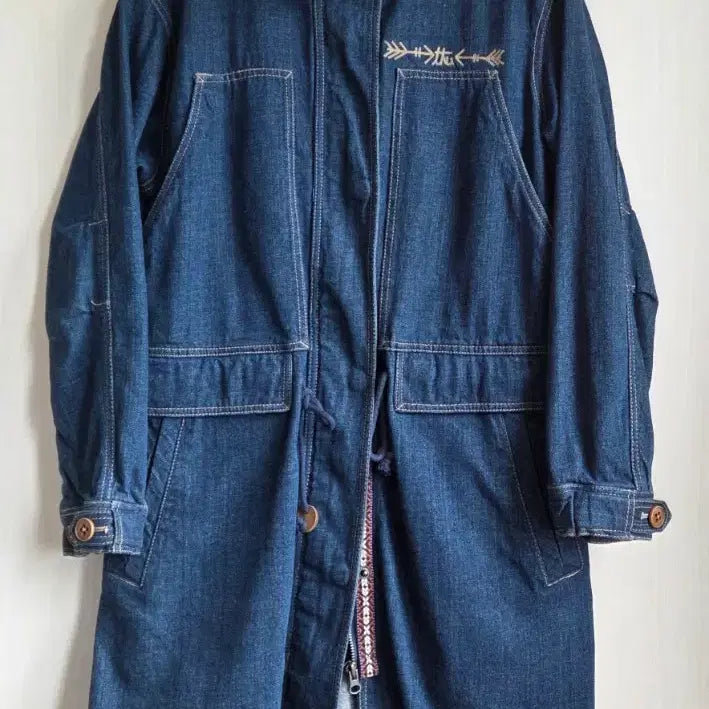 [BUNJANG] Thursday Island Denim Long Jacket Size S / 써스데이 아일랜드 (THURSDAY ISLAND) 데님 롱 자켓 사이즈S