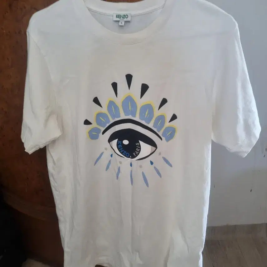 [BUNJANG] Kenzo Big Eye T-Shirt White M / 겐조빅아이반팔티화이트.  M