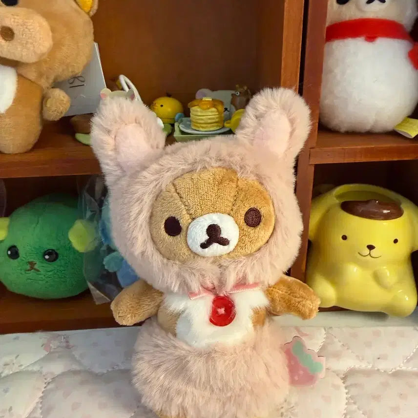 [BUNJANG] Rilakkuma Strawberry Hat Plush Doll / 딸기의 하루 리락쿠마