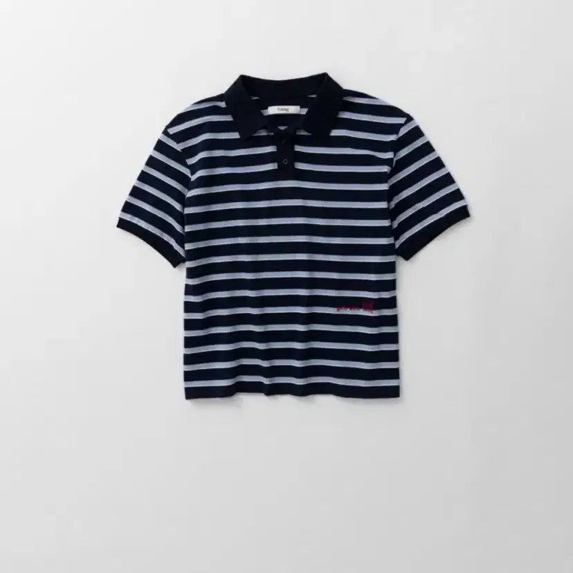 [BUNJANG] Haig A Relaxed Pique T-Shirt Navy Stripe / 헤이그 a relaxed pique t-sh (navy stripe)