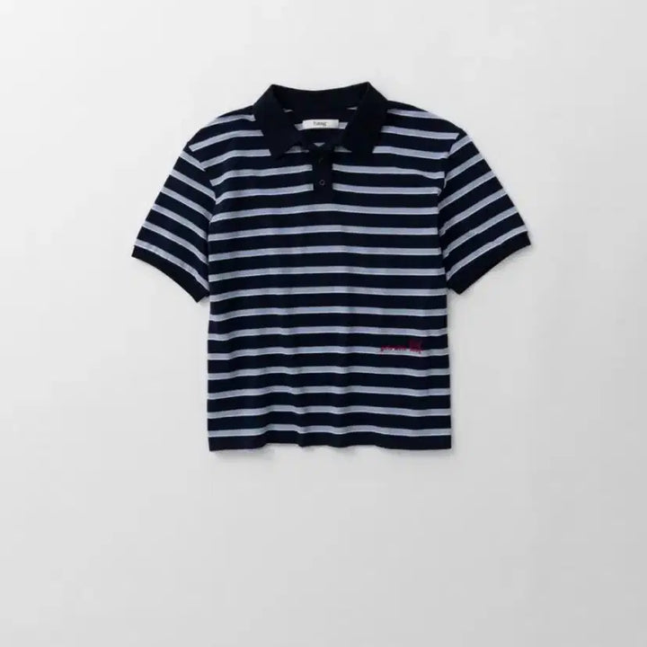[BUNJANG] Haig A Relaxed Pique T-Shirt Navy Stripe / 헤이그 a relaxed pique t-sh (navy stripe)