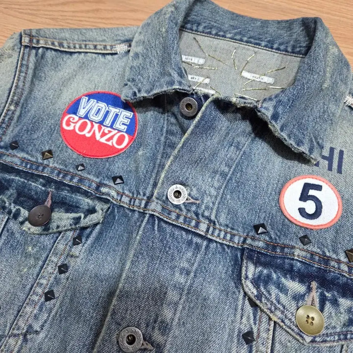 [BUNJANG] Paul Smith Red Ear Embroidered Denim Jacket / 폴스미스(paul smith) 레드이어 자수 청자켓