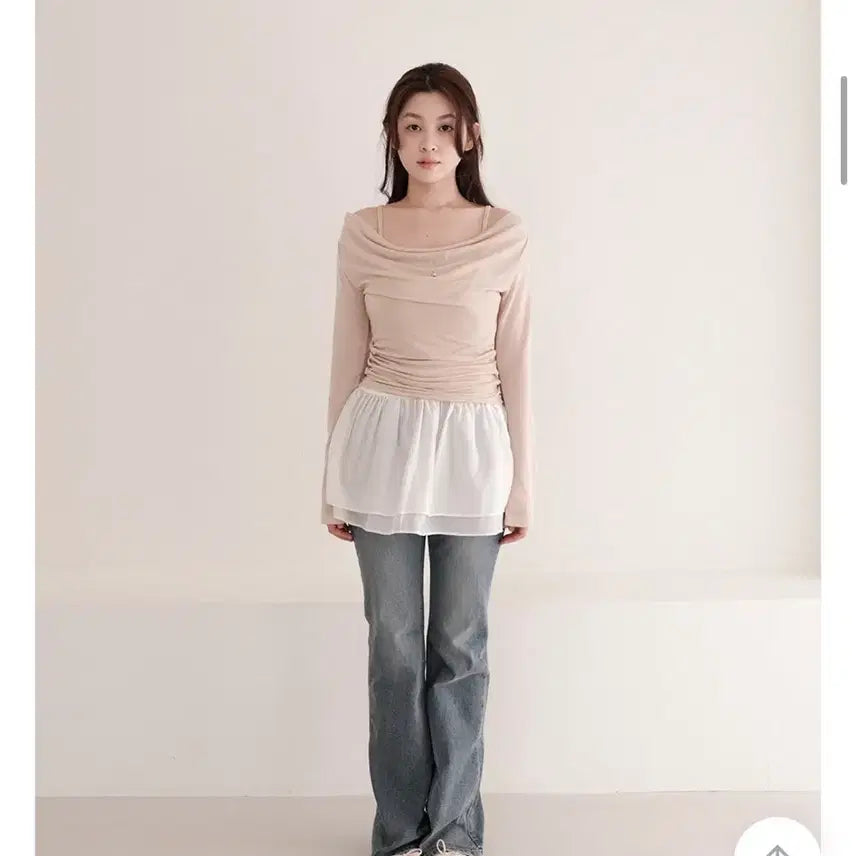 [BUNJANG] Le Bonheur Dove Layered T-Shirt / 르보니어 도브 레이어드 티셔츠