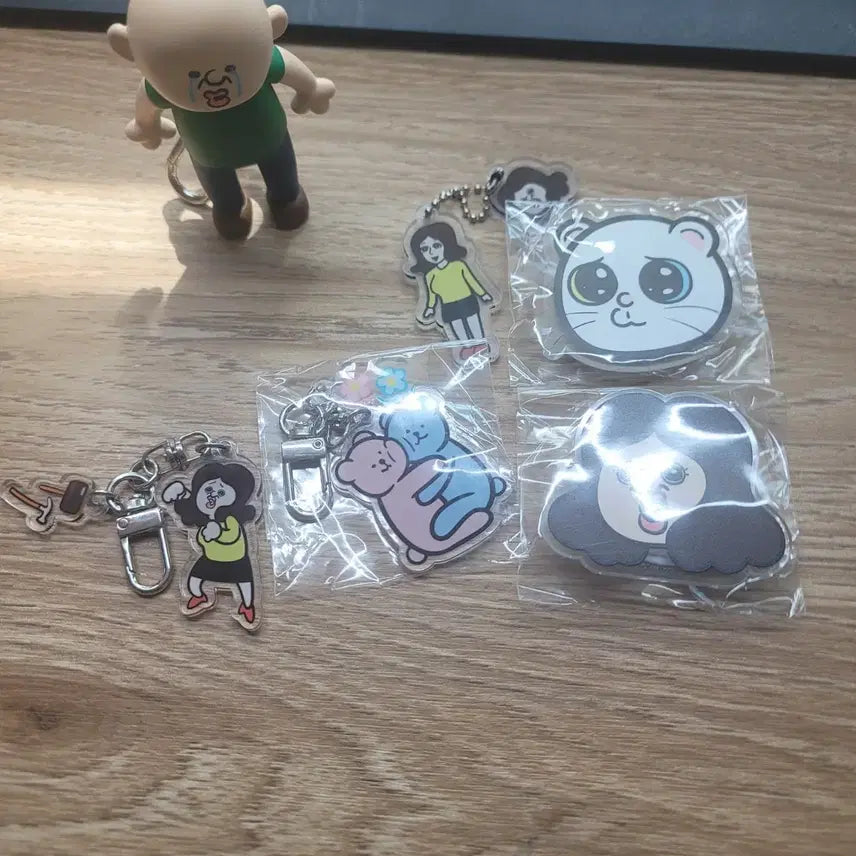 [BUNJANG] Bbangbbangi Head Dangling Figure &amp; Okji Keyring Bundle / 빵빵이 대가리 달랑 피규어 / 옥지 키링 일괄 판매