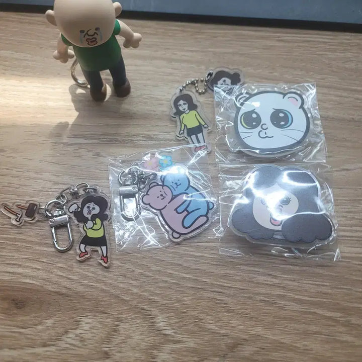 [BUNJANG] Bbangbbangi Head Dangling Figure &amp; Okji Keyring Bundle / 빵빵이 대가리 달랑 피규어 / 옥지 키링 일괄 판매