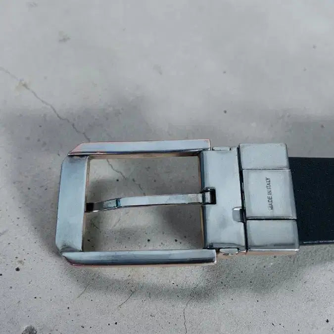 [BUNJANG] Ermenegildo Zegna Rotating Buckle Leather Belt / Ermenegildo Zegna 회전버클 가죽 벨트