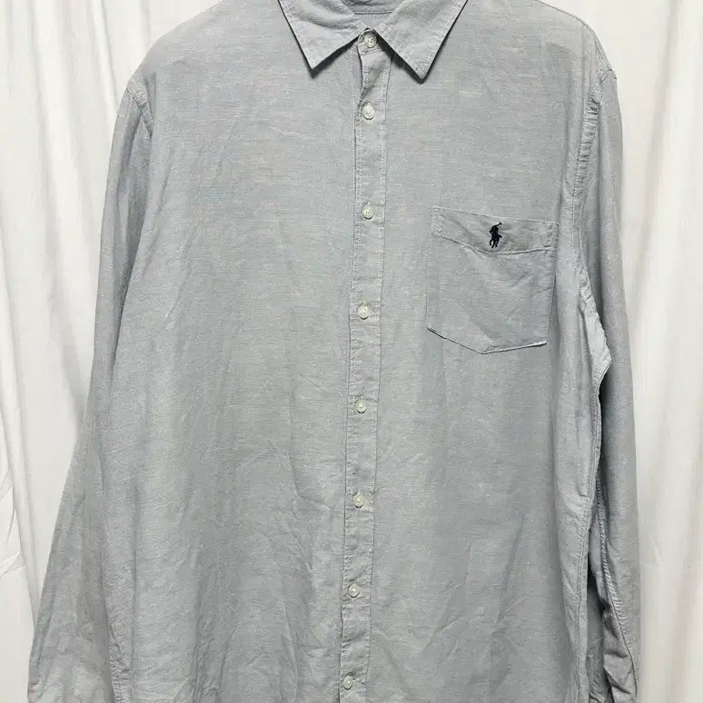 [BUNJANG] Polo Ralph Lauren Oxford Shirt Grey XXL / no.144 폴로 랄프로렌 옥스포드셔츠 그레이 xxl