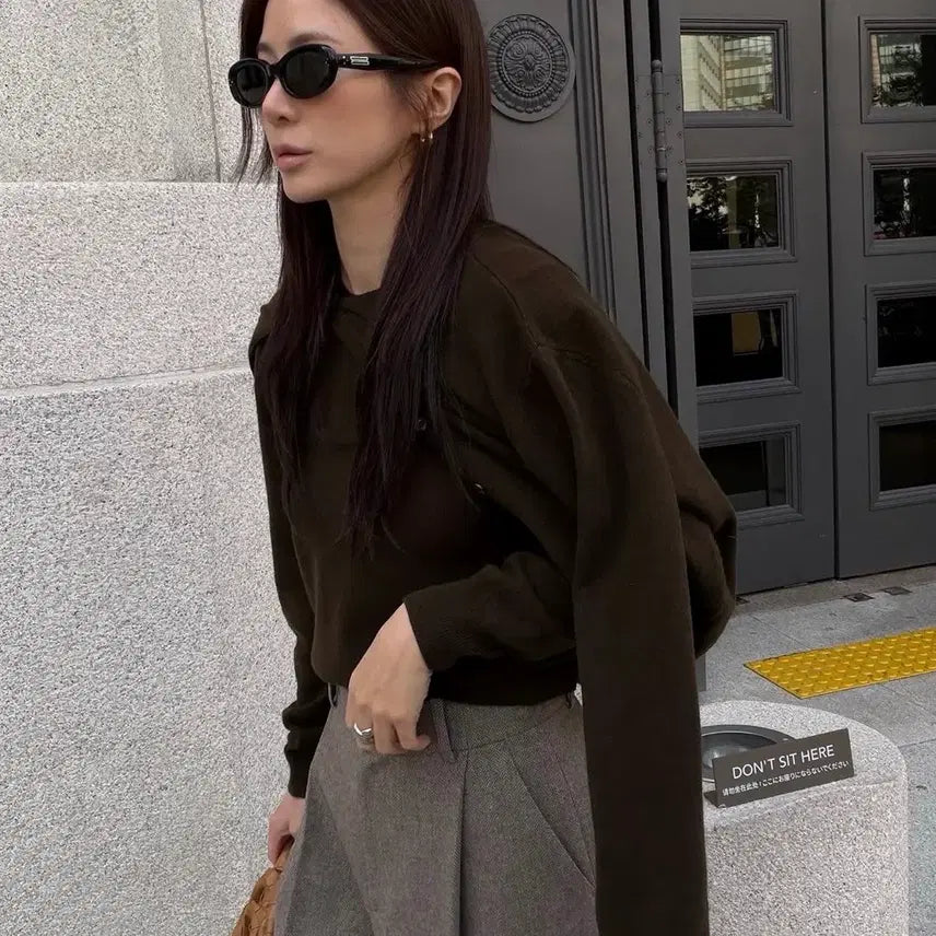 [BUNJANG] SUAMAR Sono Cashmere Round Knit Deep Khaki / 수아마르 니트! 얼바닉30 더바넷 에토스 아모멘토 낫띵리튼 쿠에른 리본빛
