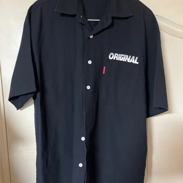[BUNJANG] Reborn &amp; Again Black Short Sleeve Shirt / Reborn &amp; Again 블랙 반팔 셔츠