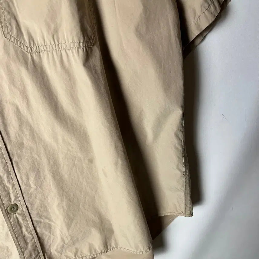 [BUNJANG] Studio Seven x GU Jiyu Short-Sleeve Shirt Beige Cotton 2XL / [Studio Seven X GU] 지유 스튜디오세븐 반팔셔츠