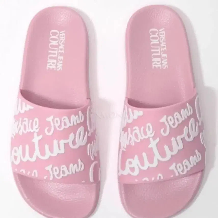 [BUNJANG] Versace Logo Shelly Slides Pink / (새제품)베르사체 로고 쉘리 슬라이드 핑크 36-39