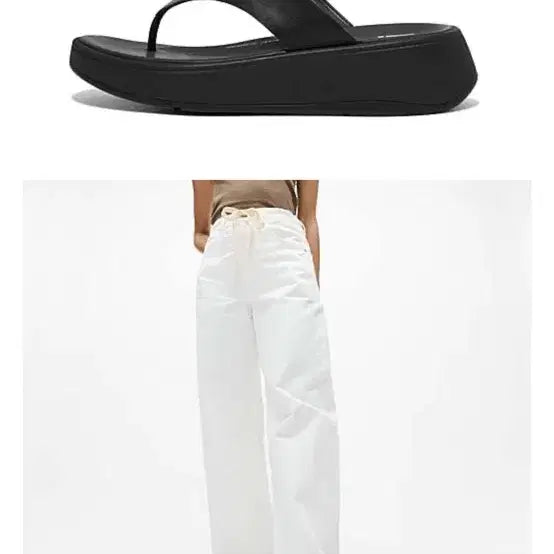 [BUNJANG] FitFlop FFMod Leather Platform Toe Post Sandals / 핏플랍 에프모드 레더 플랫폼 토 포스트 샌달 37