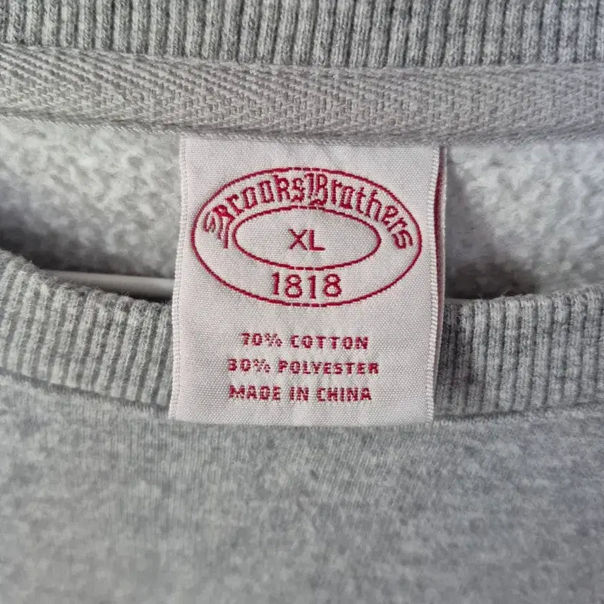 [BUNJANG] Brooks Brothers Fleece Sweatshirt XL Grey / XL 브룩스브라더스 기모 회색 맨투맨
