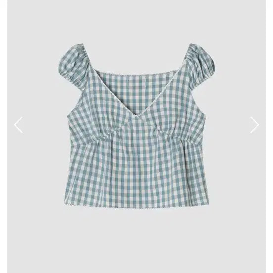[BUNJANG] So Ding Key Bread Sarah Blue Check Blouse / 쏘딩키브레드 Sarah Blue check Blouse