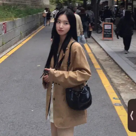 [BUNJANG] Suede Brown Oversized Jacket / 스웨이드 브라운 자켓