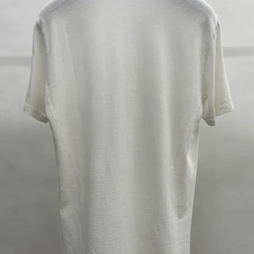 [BUNJANG] System Homme Graphic Print Short Sleeve T-Shirt White Cotton Blend / 시스템옴므 원포인트 반팔티셔츠