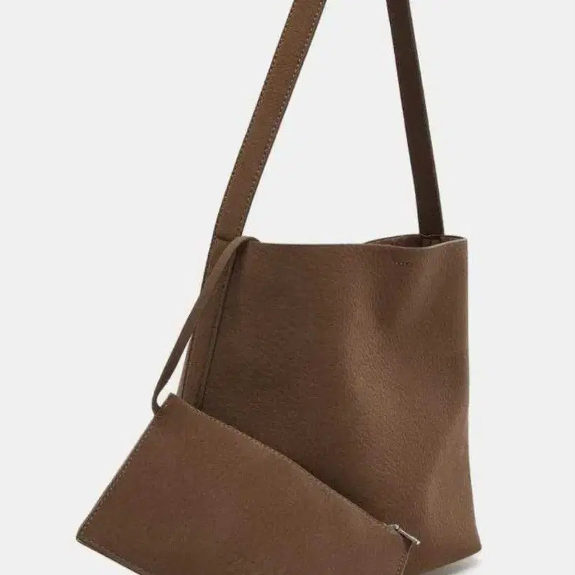 [BUNJANG] Zara Shoulder Bucket Bag Brown / 자라 숄더 버킷백 브라운 새상품