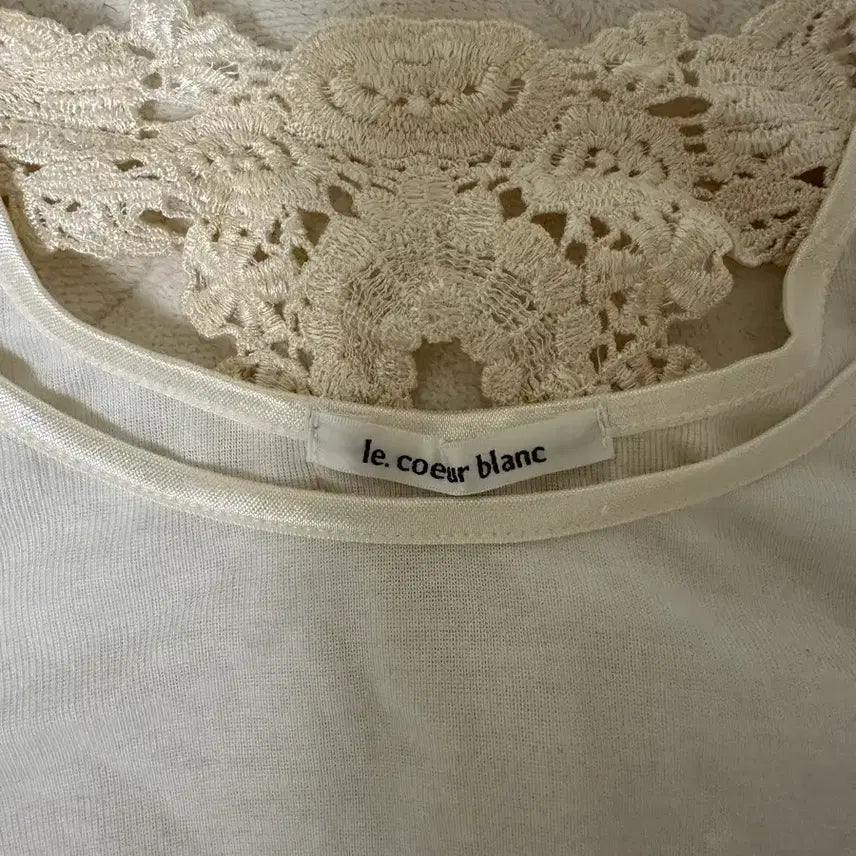 [BUNJANG] Vintage White Crochet Long Sleeve Top / 일본빈티지 화이트 크로셰 롱슬리브
