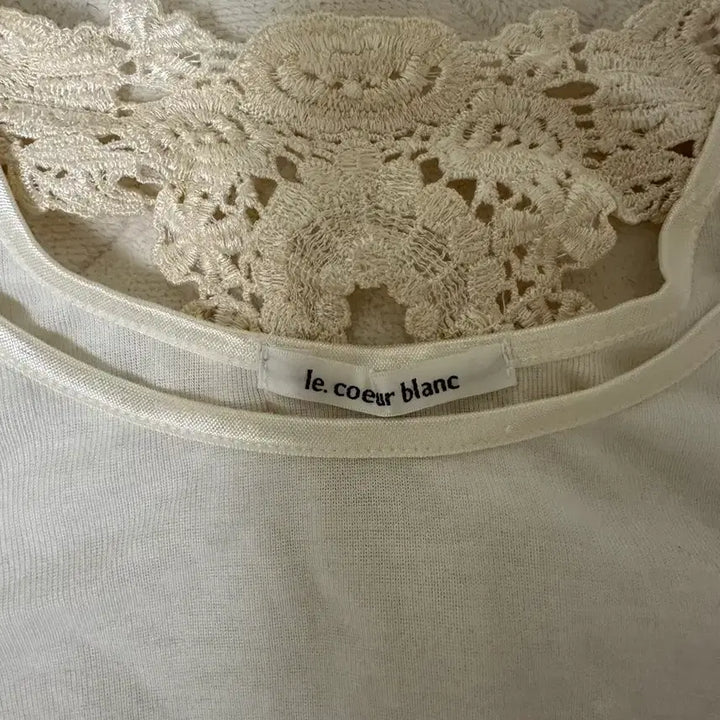 [BUNJANG] Vintage White Crochet Long Sleeve Top / 일본빈티지 화이트 크로셰 롱슬리브