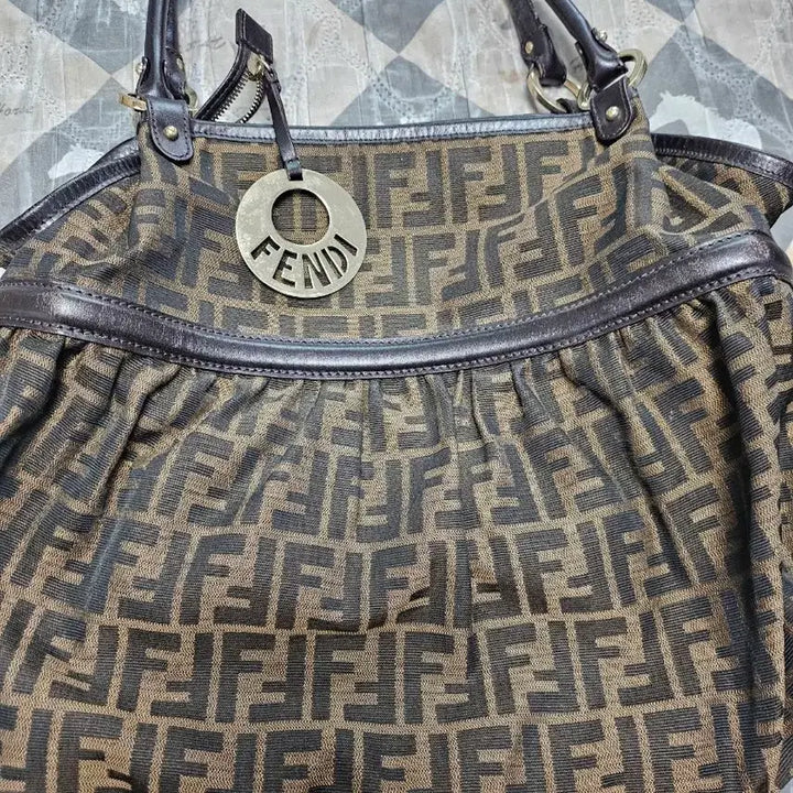 [BUNJANG] Fendi FF Logo Tote Bag Brown / 펜디 FF 로고 토트백 브라운
