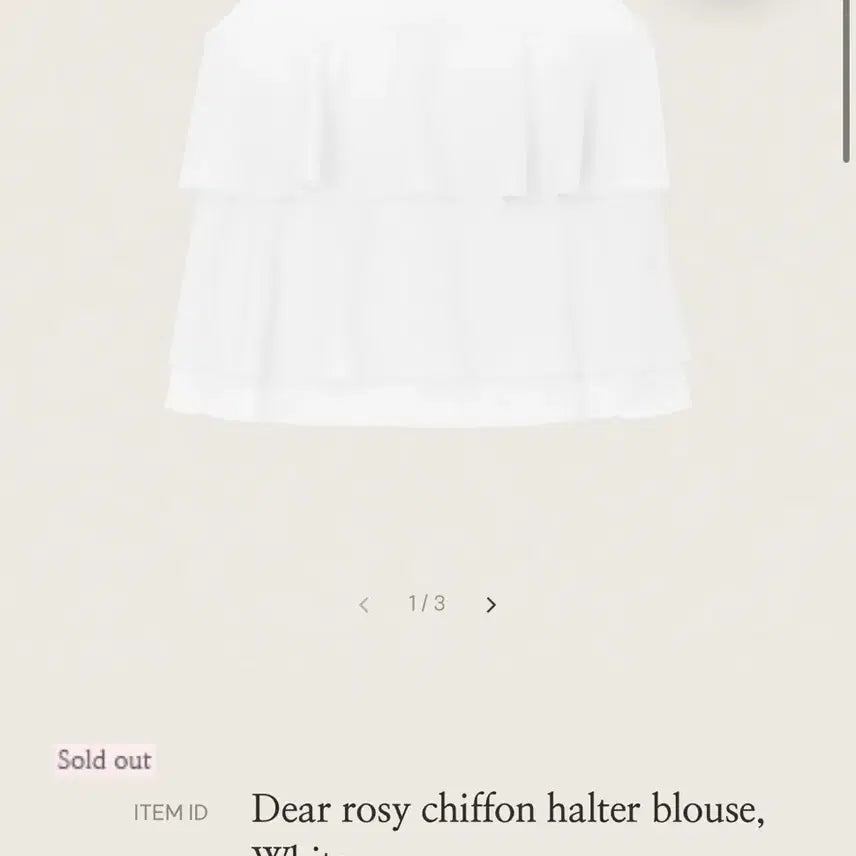 [BUNJANG] Clishier Dear Logie Chiffon Halter Blouse / 클리시어 디어 로지 쉬폰 홀터 블라우스