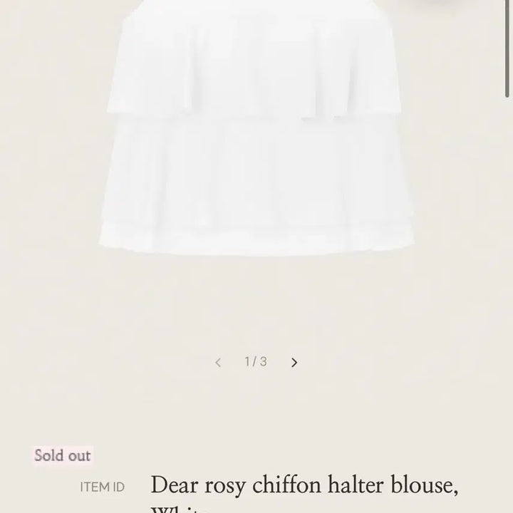 [BUNJANG] Clishier Dear Logie Chiffon Halter Blouse / 클리시어 디어 로지 쉬폰 홀터 블라우스