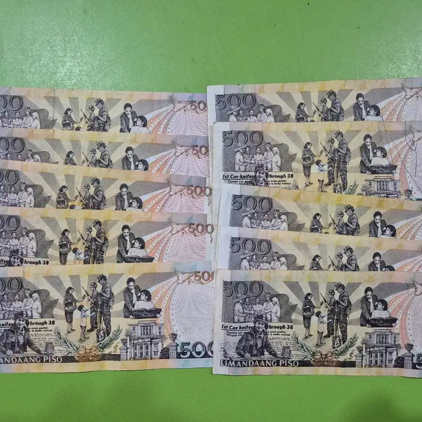 [SOLD OUT] 필리핀 구권 500페소 사용제 지폐 10매