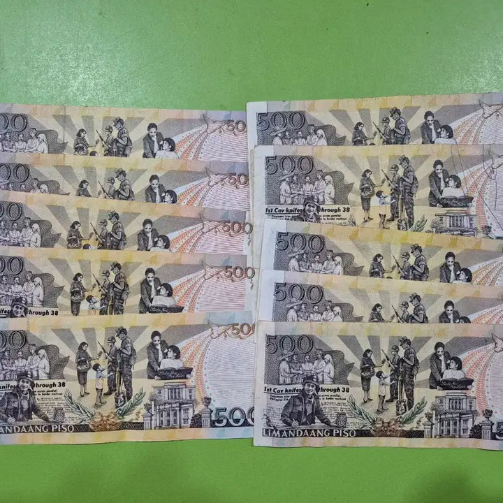[SOLD OUT] 필리핀 구권 500페소 사용제 지폐 10매