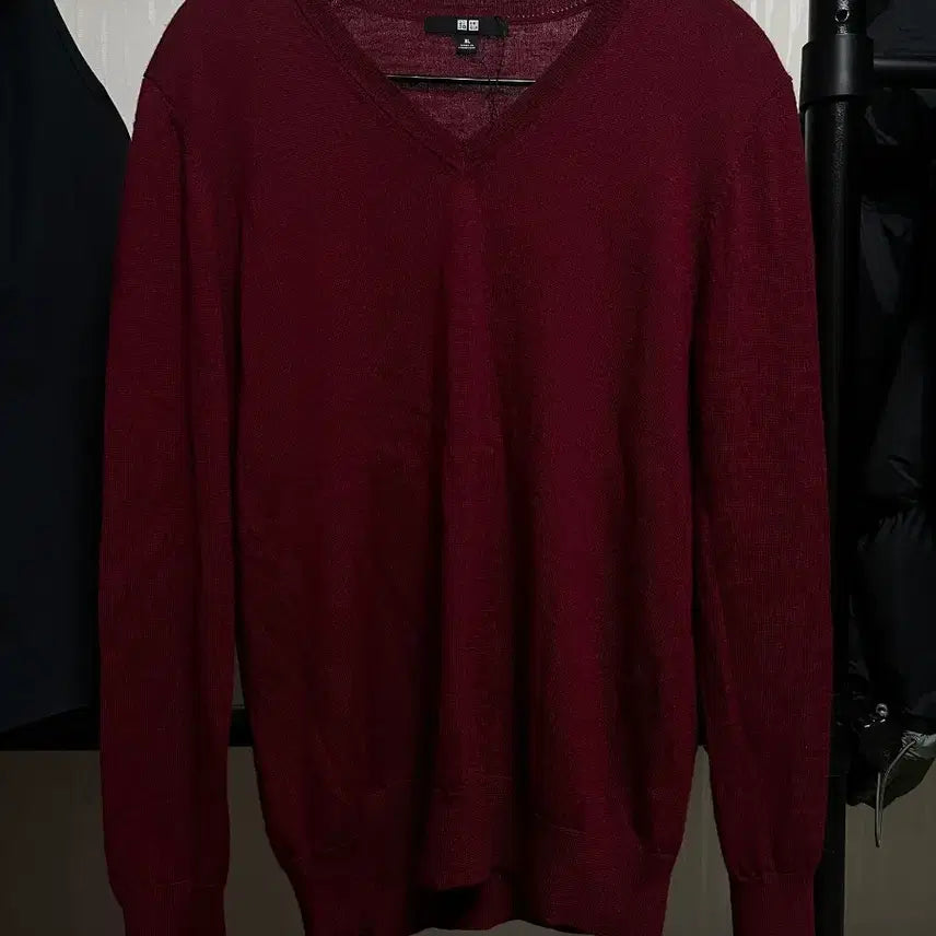 [BUNJANG] Uniqlo Lambswool Knit Burgundy XL / 유니클로 램스울 버건디 니트 xl