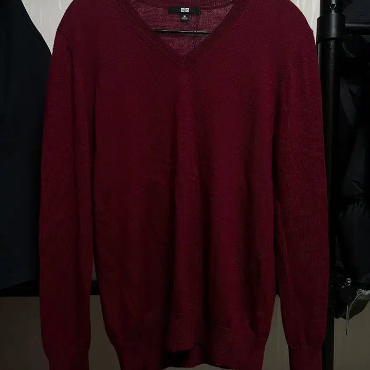 [BUNJANG] Uniqlo Lambswool Knit Burgundy XL / 유니클로 램스울 버건디 니트 xl
