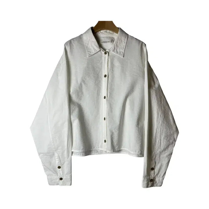 [BUNJANG] The Cashmere Twill Crop Shirt White OS / [THE CASHMERE] 2023 더 캐시미어 트윌 크롭 셔츠