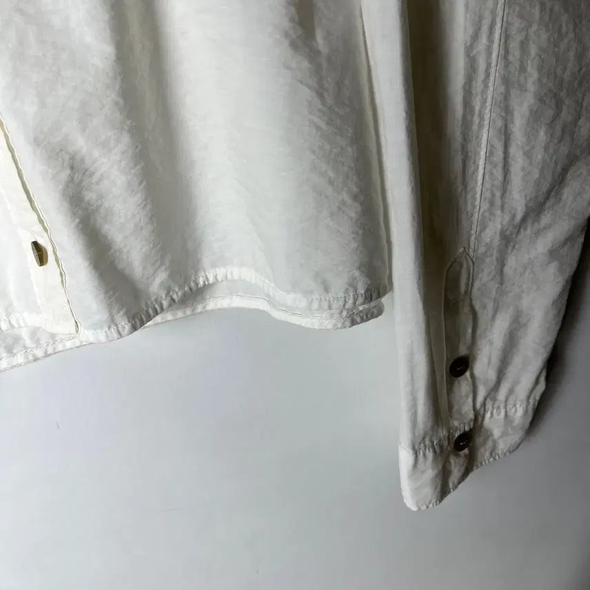 [BUNJANG] The Cashmere Twill Crop Shirt White OS / [THE CASHMERE] 2023 더 캐시미어 트윌 크롭 셔츠
