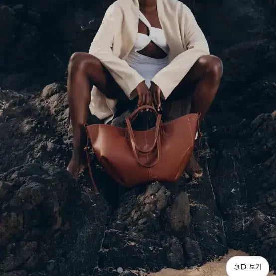 [BUNJANG] Polene Cyme Midi Large Cognac Leather Bag / 폴렌느 시미 심 라지 꼬냑