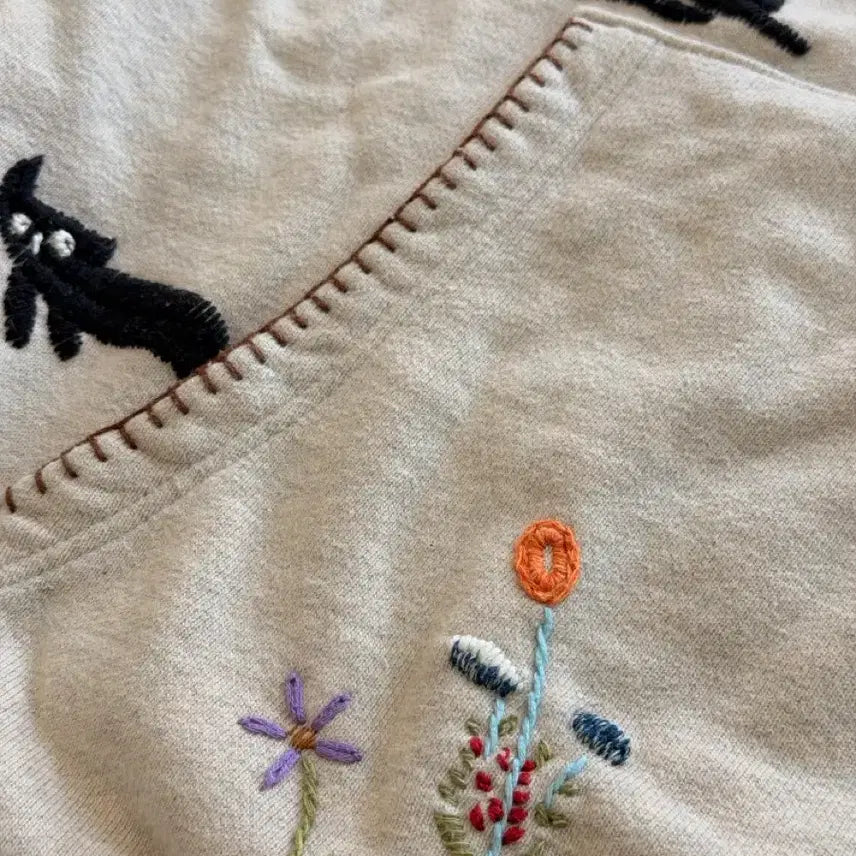 [BUNJANG] Capital Embroidered Hoodie / 캐피탈 자수 후드티 새제품