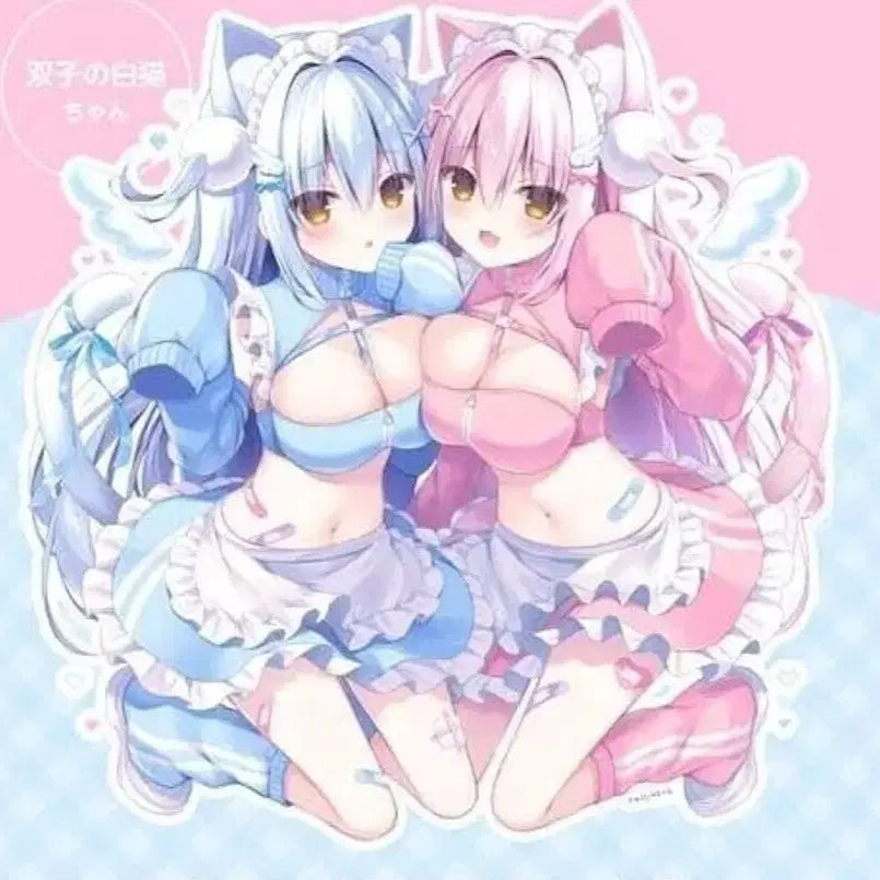 [BUNJANG] Hasuneya Bishoujo Twin Angel Big Acrylic Stand / 하스네야 미소녀 쌍둥이 스포티 메이드 천사 빅 아크릴 스탠드