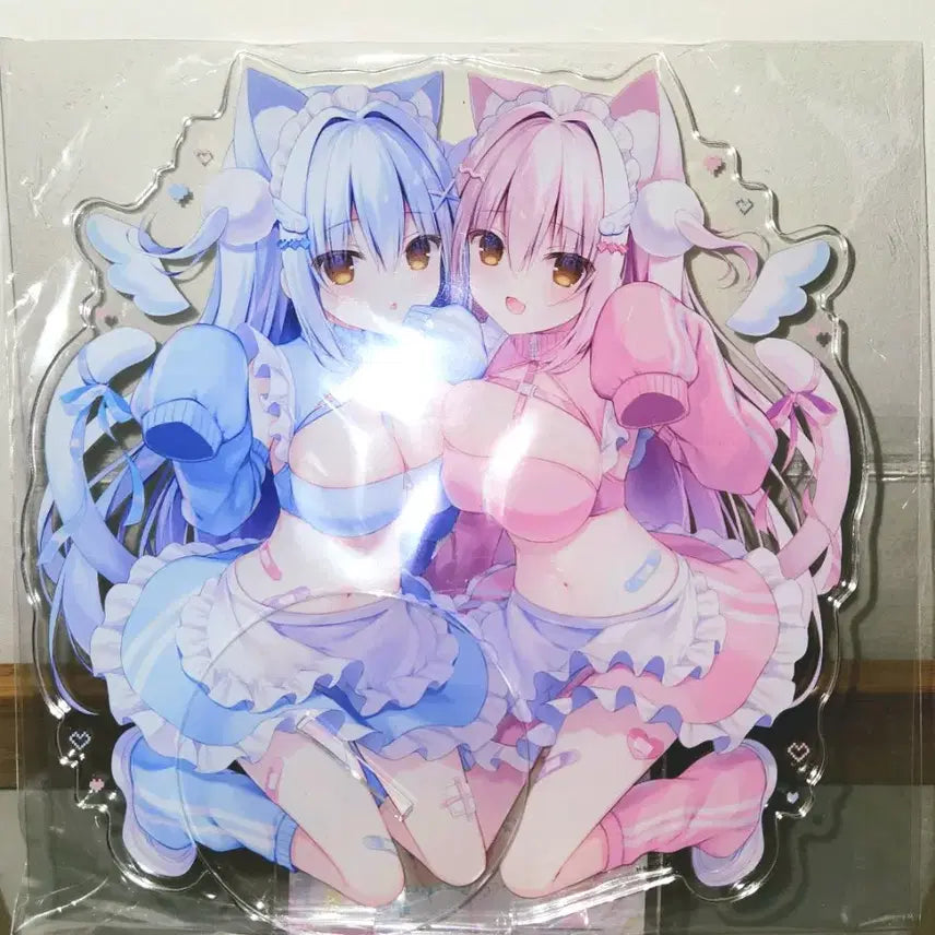 [BUNJANG] Hasuneya Bishoujo Twin Angel Big Acrylic Stand / 하스네야 미소녀 쌍둥이 스포티 메이드 천사 빅 아크릴 스탠드