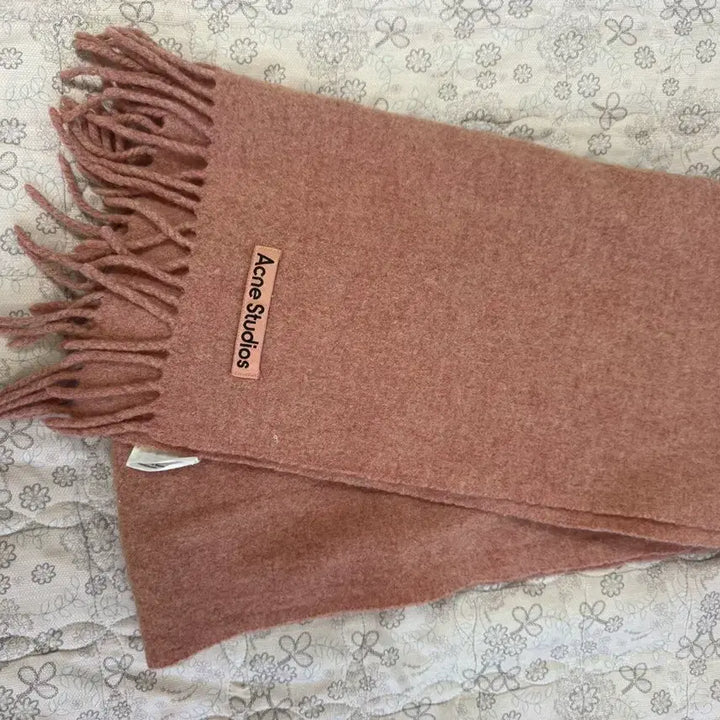 [BUNJANG] Acne Studios Narrow Wool Fringe Scarf Rose Melange / (상태좋음)아크네 스튜디오 울 머플러 로즈 멜란지