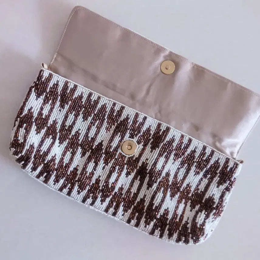 [BUNJANG] French Handmade Beads Clutch/Shoulder Bag / 프랑스 핸드메이드비즈  클러치/숄더백