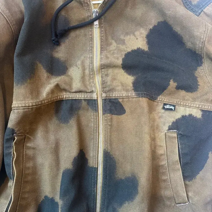 [BUNJANG] Stussy Floral Dye Work Jacket Brown / 스투시 플로랄 다이 워크 자켓 브라운