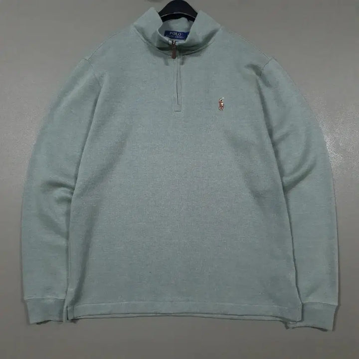 [BUNJANG] Polo Ralph Lauren New Multi-Pony Half-Zip Cotton Knit Sweater Green / M) 폴로 랄프로렌 신형 멀티포니 하프집업 코튼 니트 스웨터 그린
