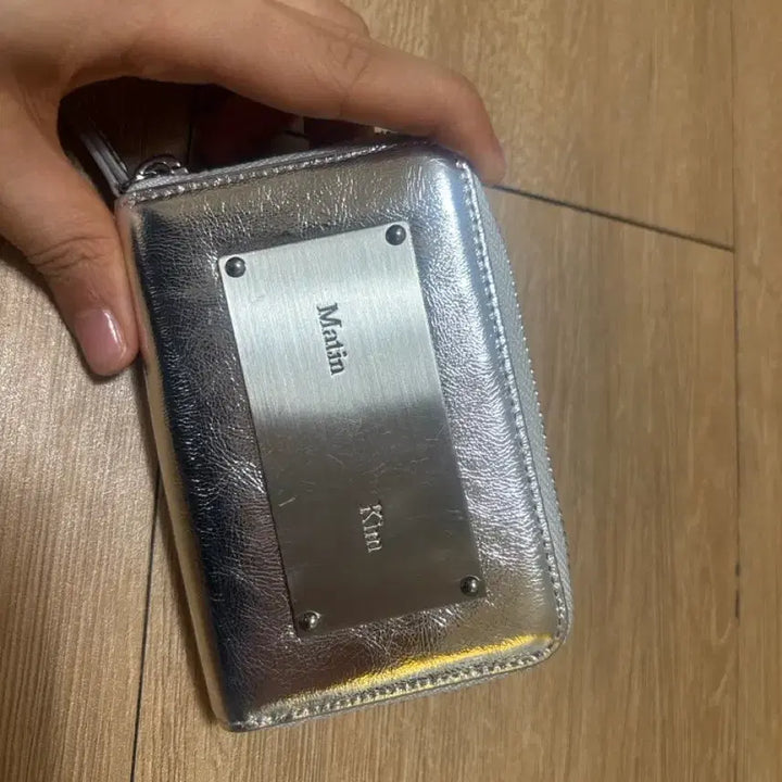 [BUNJANG] Matinkim Silver Zipper Card Wallet / 마땡킴 실버 지퍼 카드지갑 반지갑