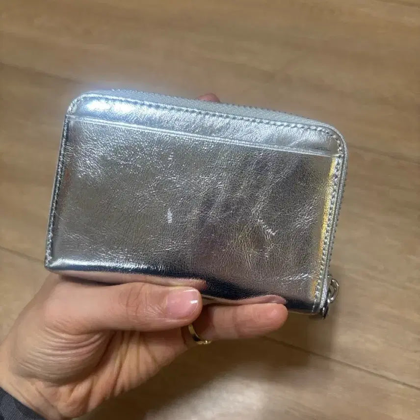 [BUNJANG] Matinkim Silver Zipper Card Wallet / 마땡킴 실버 지퍼 카드지갑 반지갑