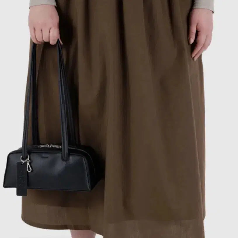 [BUNJANG] BAGGU Small Leather Bowler Bag Black / BAGGU 바쿠 스몰 여성 데일리 가죽 레더 보울러 백 블랙