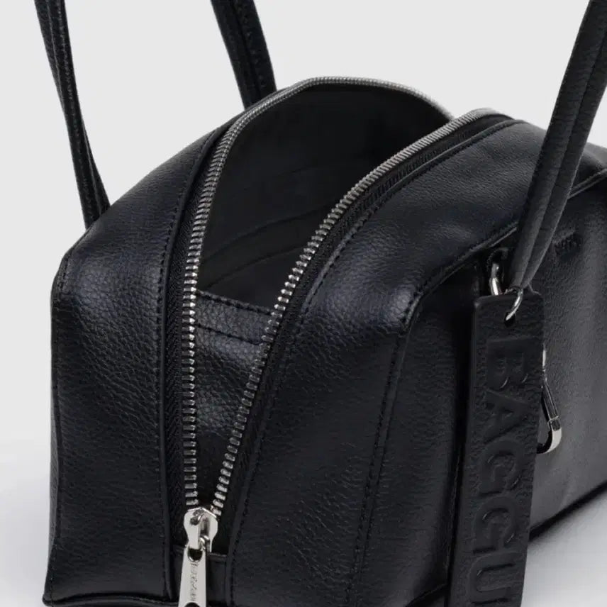 [BUNJANG] BAGGU Small Leather Bowler Bag Black / BAGGU 바쿠 스몰 여성 데일리 가죽 레더 보울러 백 블랙