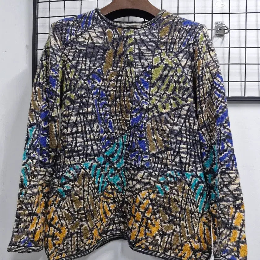 [BUNJANG] Mizuno Sports Vintage Pattern Knit / 55-66 미쏘니 스포츠 빈티지 패턴 니트.