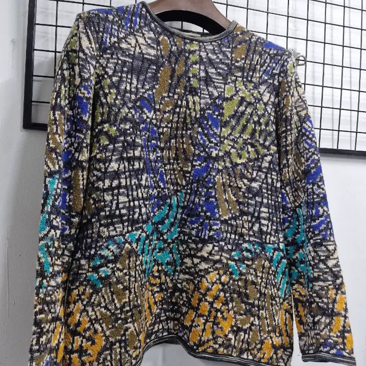 [BUNJANG] Mizuno Sports Vintage Pattern Knit / 55-66 미쏘니 스포츠 빈티지 패턴 니트.