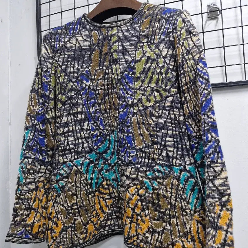 [BUNJANG] Mizuno Sports Vintage Pattern Knit / 55-66 미쏘니 스포츠 빈티지 패턴 니트.