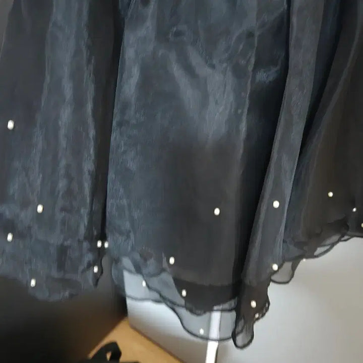 [BUNJANG] Beaded Chiffon Skirt / 구슬 쉬폰 스커트