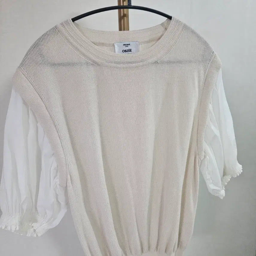 [BUNJANG] OBZEE Knit Block Top / 2021 오브제 니트 블록 탑